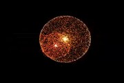 Rappresentazione artistica della rotazione di una coppia di stelle unite fra loto (fonte: Gruppo Astrofili Palidoro)