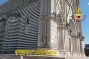 Drone sorvola il Duomo di Orvieto per controlli