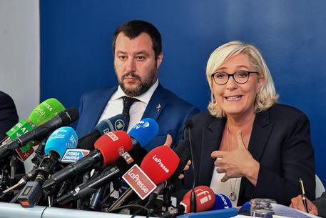 Marine Le Pen e Matteo Salvini © ANSA