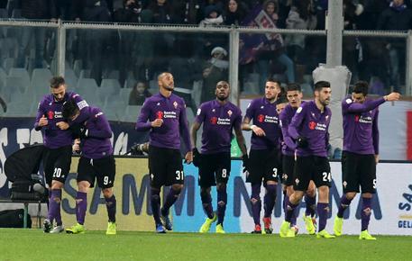 Fiorentina-Empoli 3-1: al 33' del st, Dabo se ne va in progressione centrale, conclusione tesa dal limite imparabile per Provedel. © ANSA