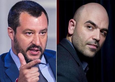 Matteo Salvini e Roberto Saviano © ANSA