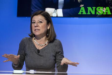 La ministra dei Trasporti e delle Infrastrutture, Paola De Micheli, al Forum ANSA © ANSA