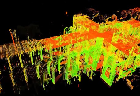 Frame dal video 'Laser Scanning Reveals Cathedral’s Mysteries' del National Geographic, via Youtube © Ansa