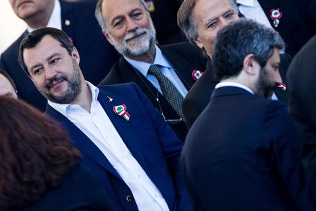 Matteo Salvini e Roerto Ficoo durante i festeggiamenti per il 2 giugno © ANSA