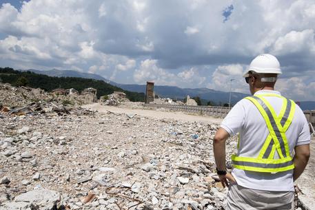Le macerie nella Zona Rossa di Amatrice il 10 agosto 2018 a distanza di due anni dal terremoto del Centro Italia © ANSA