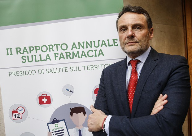 Marco Cossolo, presidente di Federfarma, durante la presentazione del 'Rapporto annuale sulla farmacia' - presidio di salute sul territorio © ANSA