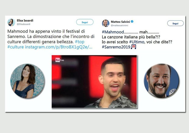 Sanremo, Isoardi vs Salvini (foto: ANSA)