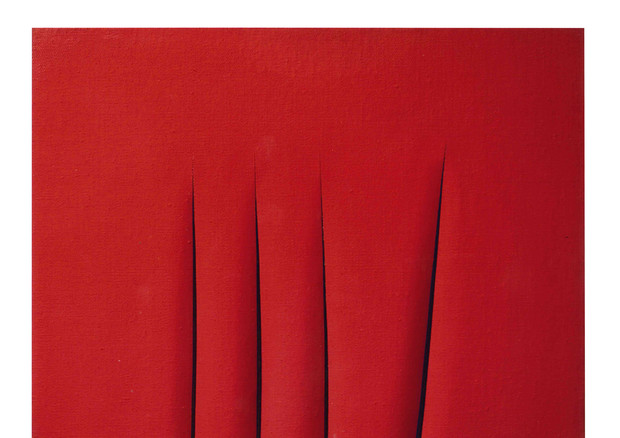 Lucio Fontana, 4 tagli rosso © Ansa