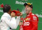 Il vincitore Lewis Hamilton e Sebastian Vettel sul podio © ANSA