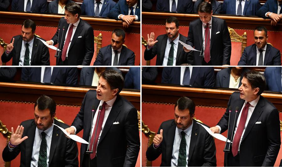 Premier Giuseppe Conte addresses to the Senate © Ansa