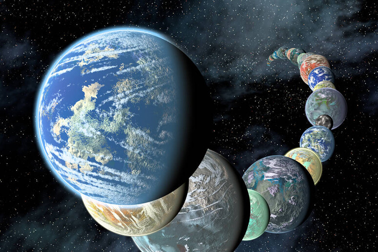 Rappresentazione artistica di pianeti rocciosi potenzialmente simili alla Terra (fonte: NASA/JPL-Caltech/R. Hurt (SSC-Caltech) - RIPRODUZIONE RISERVATA