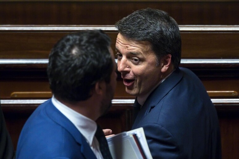 Matteo Renzi e Matteo Salvini in una foto di archivio - RIPRODUZIONE RISERVATA