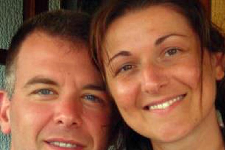 Stefania Crotti, la vittima, con il marito - RIPRODUZIONE RISERVATA