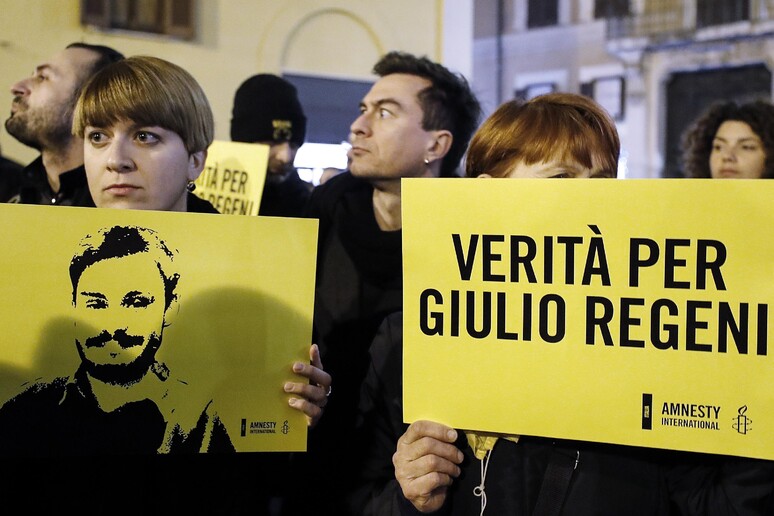 Una marcia in ricordo di Giulio Regeni - RIPRODUZIONE RISERVATA