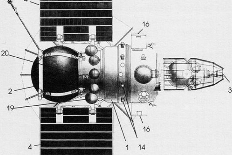 Diagramma di una sonda sovietica diretta a Venere (fonte: NASA/Wikimedia Commons) - RIPRODUZIONE RISERVATA
