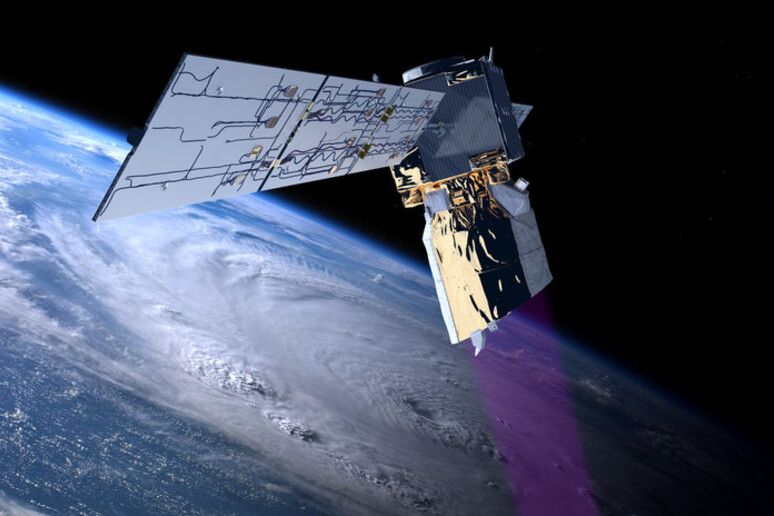 Rappresentazione artistica del satellite Aeolus (fonte: ESA/ATG medialab) - RIPRODUZIONE RISERVATA