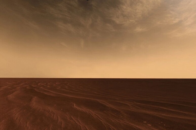 Dal rover Curiosity le immagini delle nubi di Marte (fonte: JPL-NASA, CORNELL UNIV) - RIPRODUZIONE RISERVATA