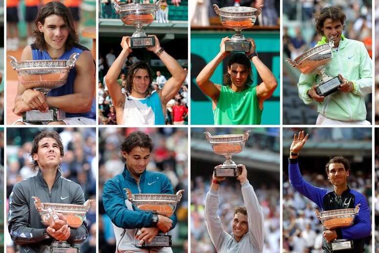 Rafael Nadal wins 12th title at French Open tennis tournament at Roland Garros © ANSA/EPA
