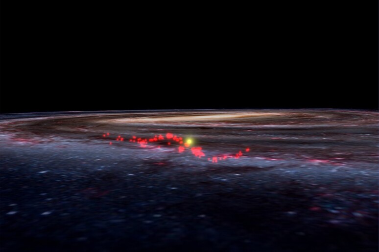 La  'Radcliffe wave ' che porta culle di stelle nella Via Lattea (fonte: Alyssa Goodman/ arvard University) - RIPRODUZIONE RISERVATA