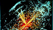 Rappresentazione grafica delle collisioni che hanno portato alla scoperta del bosone di Higgs, il tassello mancante per la conferma del Modello Standard (fonte: Lucas Taylor / CERN) (ANSA)