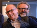 L'abbraccio tra Massimo Bottura e Heinz Beck (foto archivio) (ANSA)