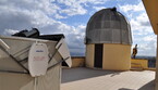 Il telescopio SAMM sulla terrazza di Villa Mellini dell'INAF, Roma. Crediti: INAF (ANSA)