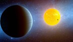 Rappresentazione artistica del pianeta Kepler 10c, nella zona abitabile della sua stella (fonte: NASA/Ames/JPL-Caltech) (ANSA)