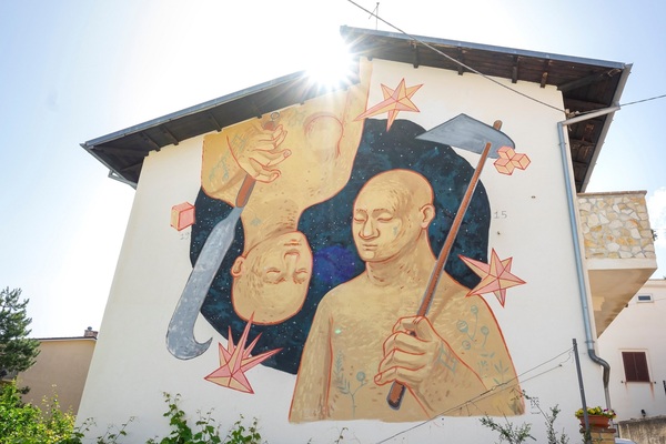 Street art a 'Borgo Universo', ecco il primo eco-murale © ANSA