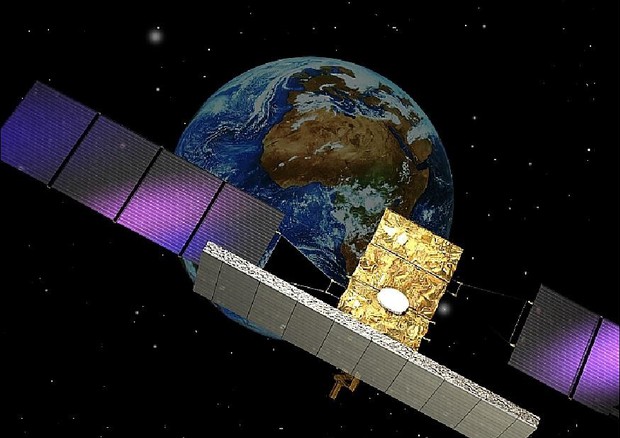 Rappresentazione artistica di un satellite della costellazione Cosmo SkyMed (fonte: ASI) © Ansa
