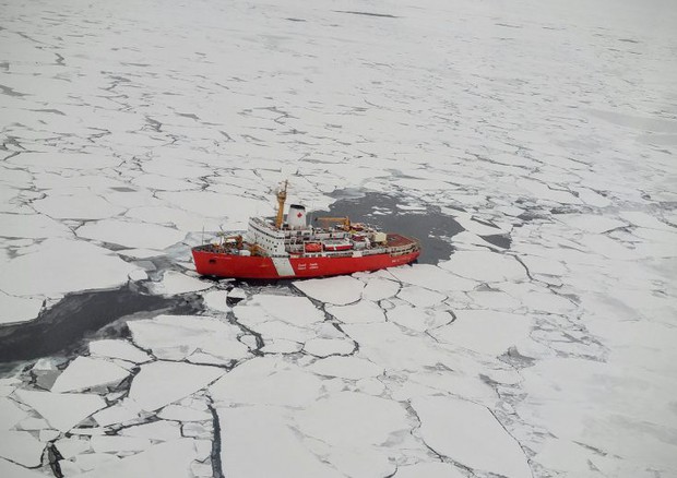 Una nave rompighiaccio per la ricerca nell'Artico dell'ente canadese Fisheries and Oceans  (fonte: Fisheries and Oceans Canada, Arthi-Ramachandra) © Ansa