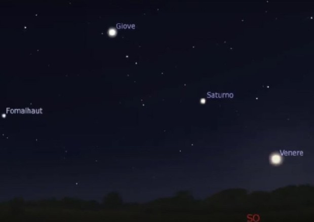 Giove, Saturno e Venere sfilano in cielo, Fonte Inaf © Ansa