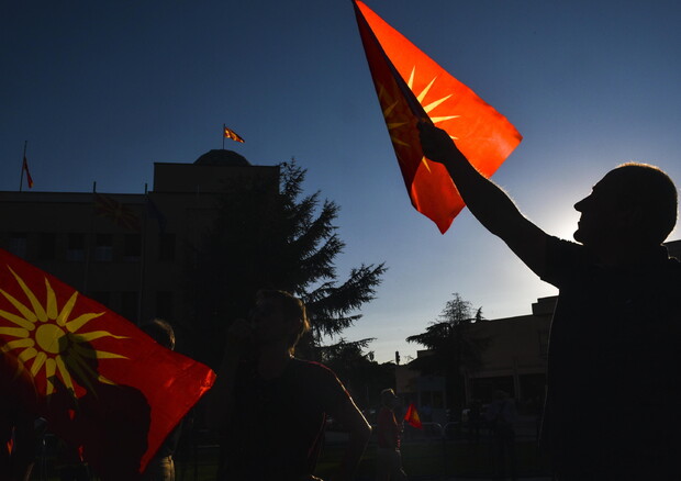 Macedonia Nord: migliaia in piazza per elezioni anticipate © ANSA
