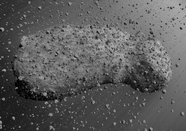 Rappresentazione artistica dell’asteroide Itokawa (fonte: Kevin M. Gill, Curtin University) © Ansa
