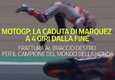 MotoGp, La caduta di Marquez a 4 giri dalla fine © ANSA