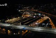 Prima notte d'apertura del Ponte San Giorgio visto dall'alto © ANSA