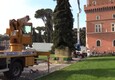 Roma, in piazza Venezia iniziato l'allestimento dell'albero di Natale (ANSA)