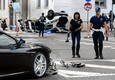 Auto vigili si scontra con Ferrari in centro a Milano (ANSA)
