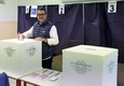 Elezioni: Matteo Salvini ha votato a Milano (ANSA)