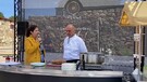 Fiera nautica di Sardegna 2023, lo chef Fabrizio Crespi al cooking show (ANSA)