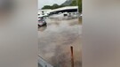 Bomba d'acqua nel Frusinate, semi-sommersa una concessionaria auto (ANSA)
