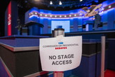 Preparations continue at the Curb Event Center ahead of the presidential debate between US President Donald J. Trump and Democratic nominee Joe Biden (ANSA)