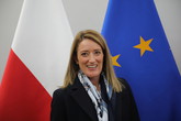 La candidata del Ppe alla presidenza del Parlamento Ue, Roberta Metsola (ANSA)