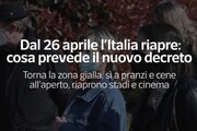 Dal 26 aprile l'Italia riapre: cosa prevede il nuovo decreto