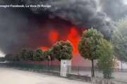 A fuoco l'azienda Bottecchia nel Veneziano