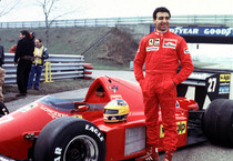 Michele Alboreto e la sua Ferrari (ANSA)