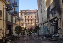 Incendio in centro a Pescara, danneggiata banca