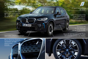 BMW iX3, anteprima allo IAA di Monaco (ANSA)