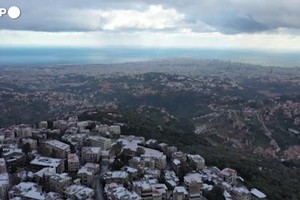Libano, una tempesta di neve ha imbiancato il Paese (ANSA)