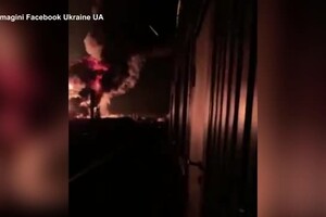 Ucraina, colpito un deposito di petrolio a Vasylkiv (ANSA)