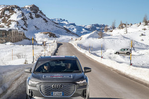 Il suv Audi Q4 e-Tron protagonista delle prime tappe dell'e-Rally (ANSA)